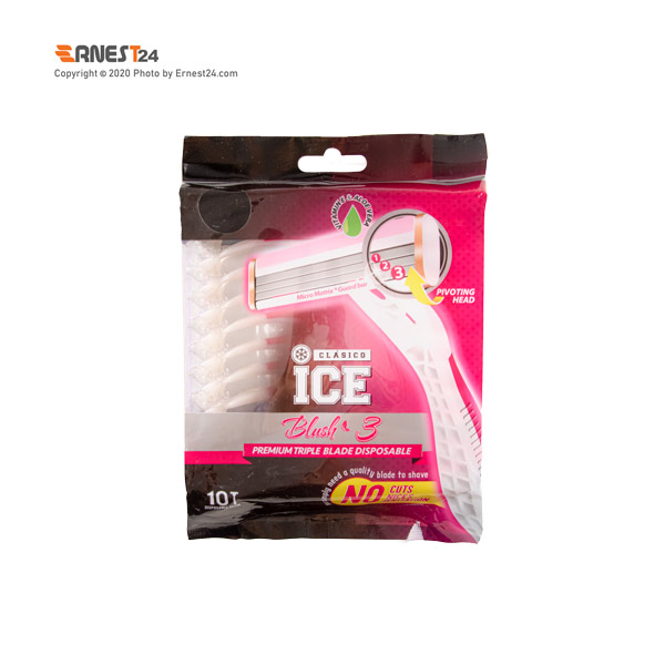 تیغ اصلاح آیس مدل Blush 3 ده عددی عکس استفاده شده در سایت ارنست 24 - ernest24.com