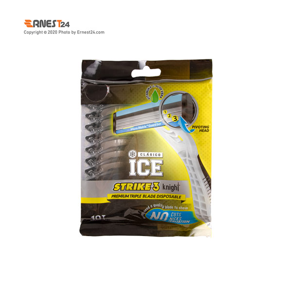 تیغ اصلاح آیس مدل Strike 3 Knight ده عددی عکس استفاده شده در سایت ارنست 24 - ernest24.com