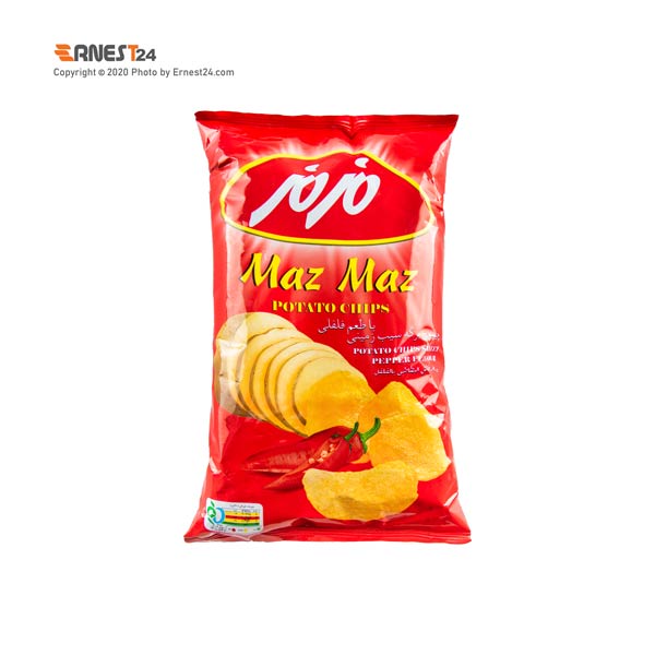 چیپس با طعم فلفلی مزمز وزن 83 گرم عکس استفاده شده در سایت ارنست 24 - ernest24.com