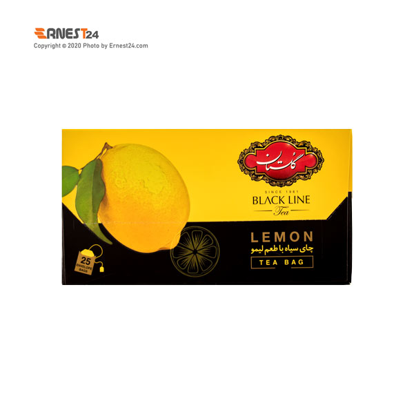 چای سیاه کیسه ای گلستان با طعم لیمو 25 عددی عکس استفاده شده در سایت ارنست 24 - ernest24.com