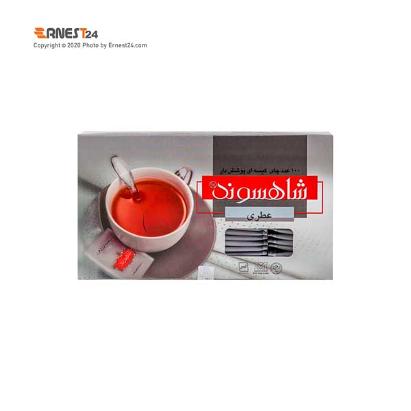 چای سیاه کیسه ای عطری شاهسوند 100 عددی عکس استفاده شده در سایت ارنست 24 - ernest24.com