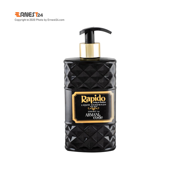 مایع دستشویی لوکس شفاف راپیدو مدل ARMANI code وزن 500 گرم عکس استفاده شده در سایت ارنست 24 - ernest24.com